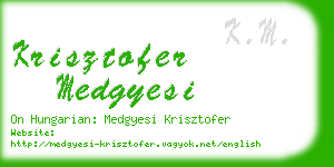 krisztofer medgyesi business card